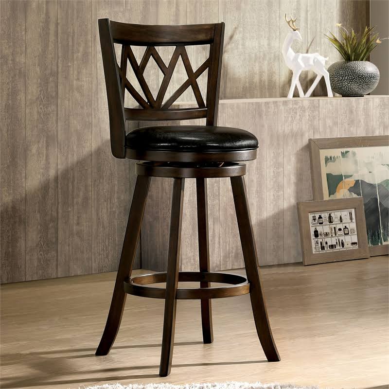 Brown Cherry Swivel Bar Stool N199447