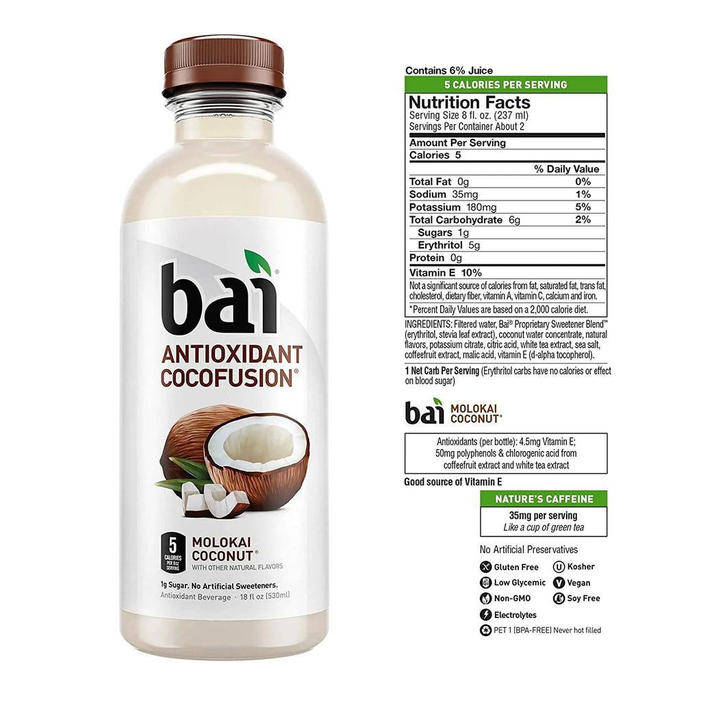 Coconut Antioxidant Infused Beverage, 18 Fl. Oz. Bottles (Pack Of 12) W6998