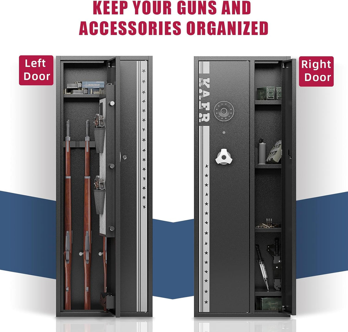 4-5 Gun Safe with Removable Shelf and Gun Rack T7372