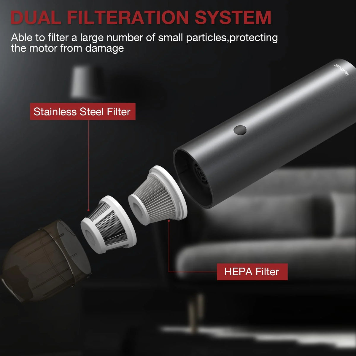 Portable Handheld Car Vacuum with Detachable Power Bank P666536