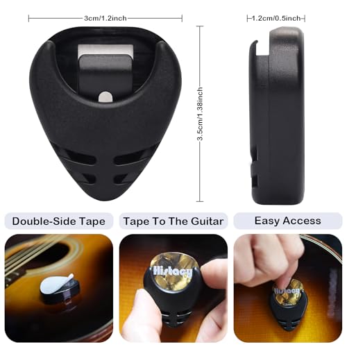 Guitar Accessories Kit with Clip On Tuner, 3 in 1 Capo, 30 Picks, Pick Holder, Leather Plectrum Pouch Keyring & Storage Case J1720
