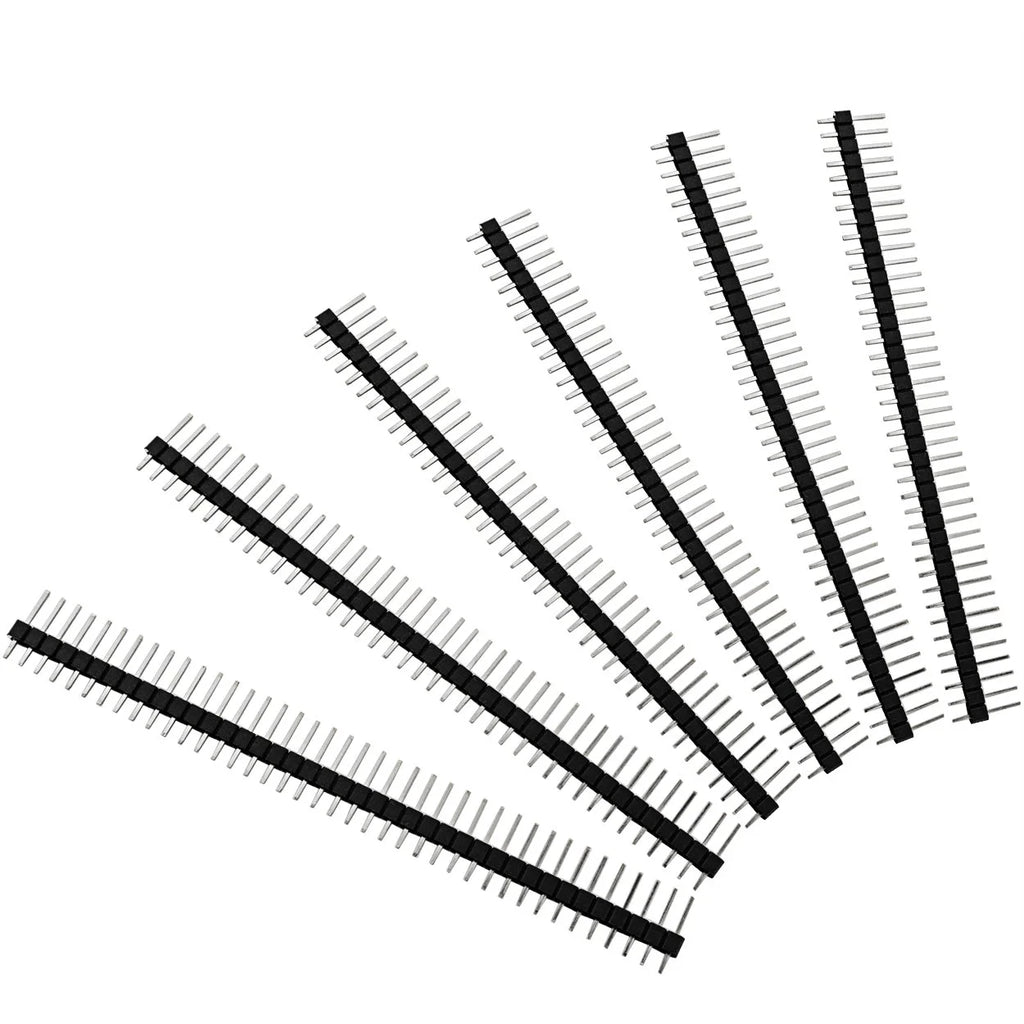 100pcs Male Header Pins Single Row 40 Pin 0.1 Inch 2.54mm Connector Q99398