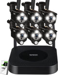 8CH NVR with 1TB HDD and 6PCS 3MP Outdoor Bullet Cameras with PIR Sensor and Floodlight L72394