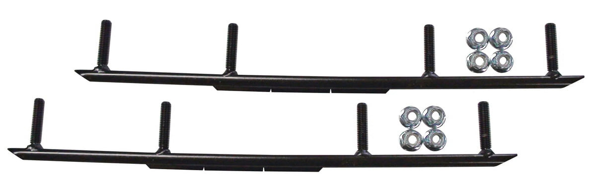 Blue MTX Snowmobile Skis with 10" Round Bars Complete Kit C6870