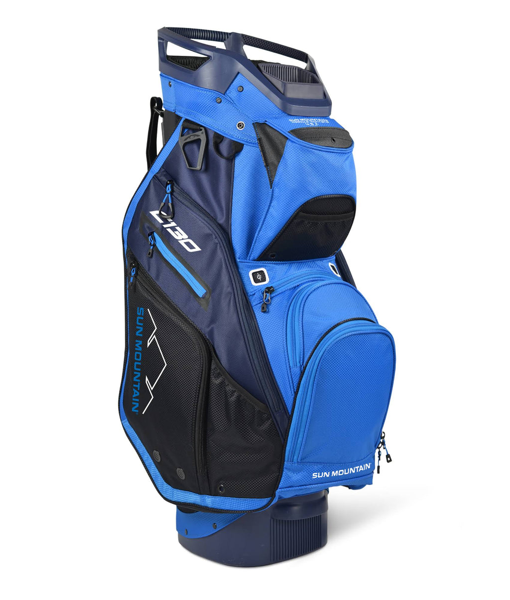 Black Charcoal White Red Cart Bag E409