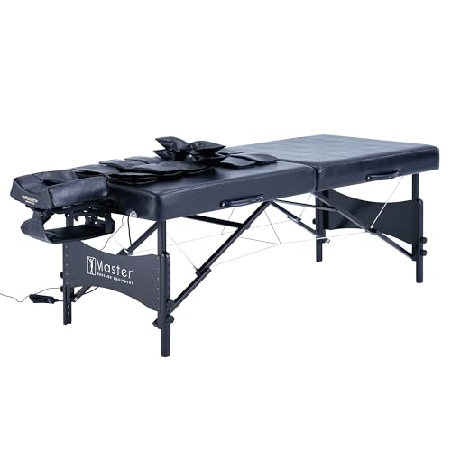 30" Black Portable Massage Table with Airbags X808975