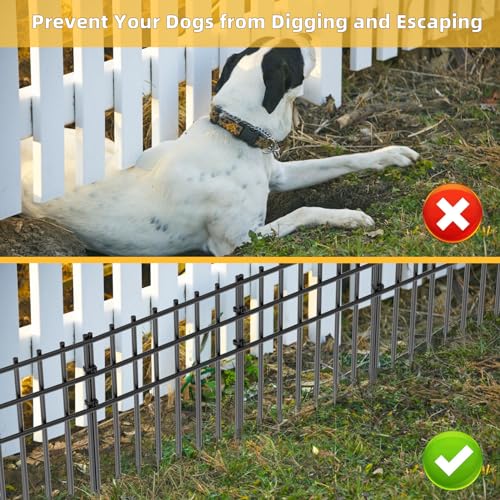 25 Pack 17in No Dig Rustproof Metal Garden Fence H190702