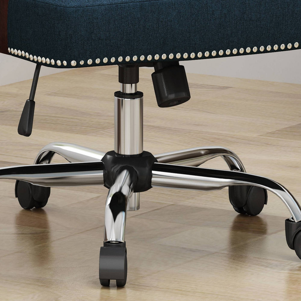Navy Blue and Chrome Home Office Chair M9962