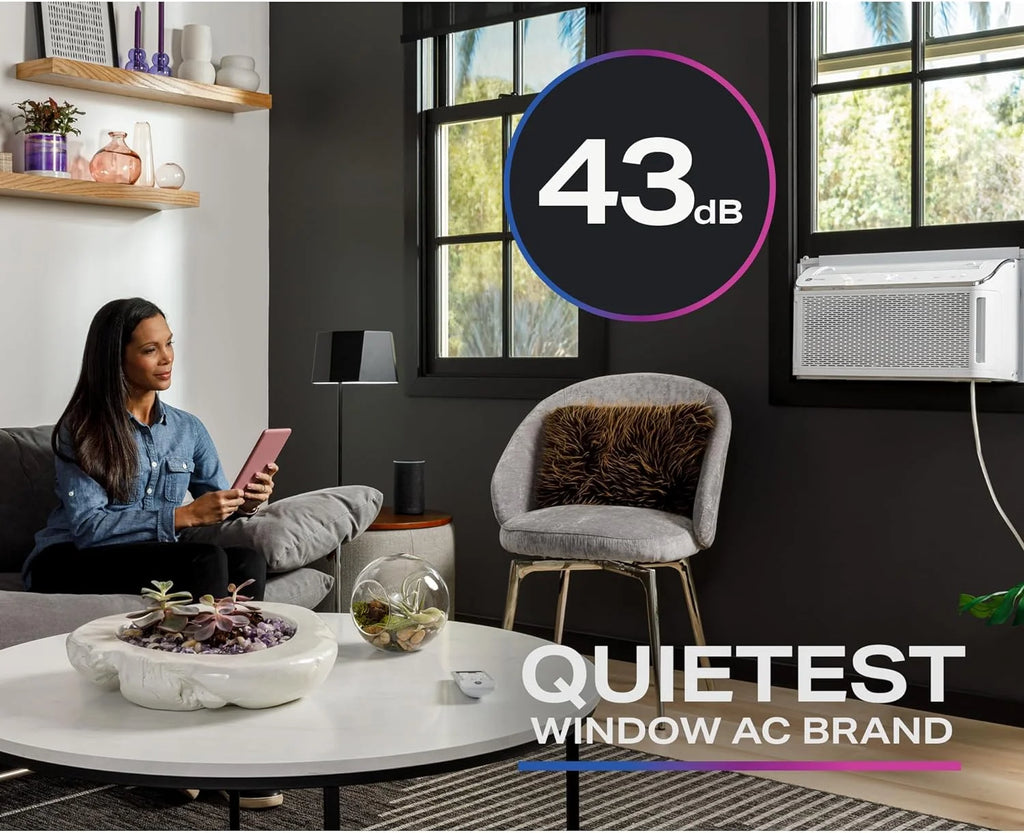 Ultra Quiet 8,200 BTU WiFi Enabled White Window Air Conditioner K6269