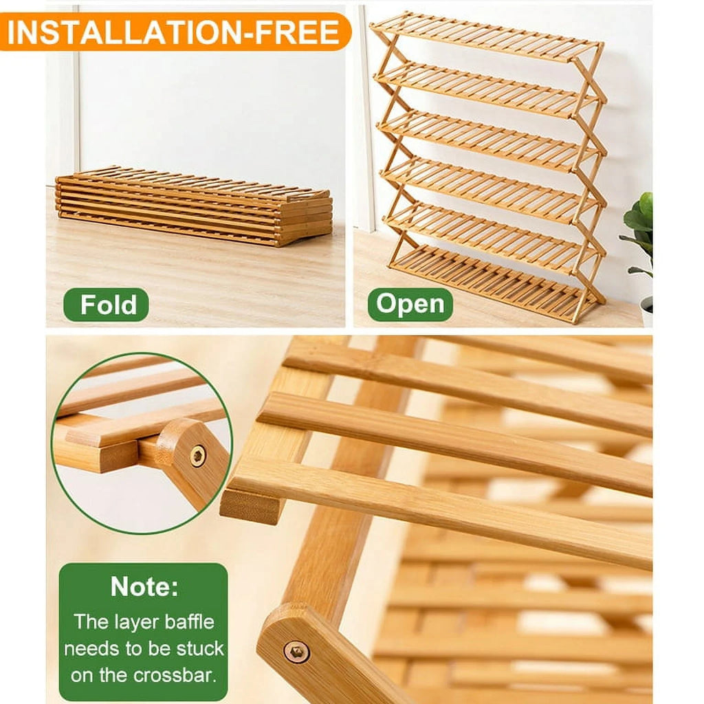 5 Tier Bamboo Shoe Rack C195