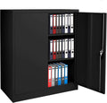 Black 42" Steel Storage Cabinet with 2 Adjustable Shelves and 2 Doors V88940