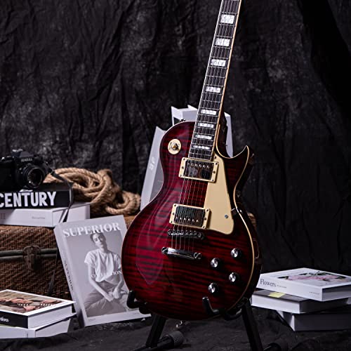 Purple Solid Body Electric Guitar with Gigbag A274637
