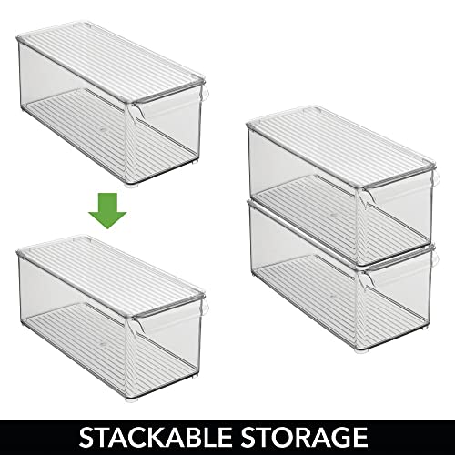 Clear Plastic 2 Pack Food Storage Container Bin with Lid E9224