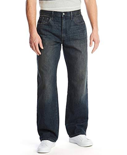 Loose Fit 5 Pocket Jean Pant, Rigger Blue, 42W x 32L Q443780
