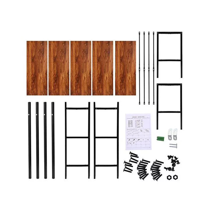 5-Tier Wood and Metal Bookshelf Y4792