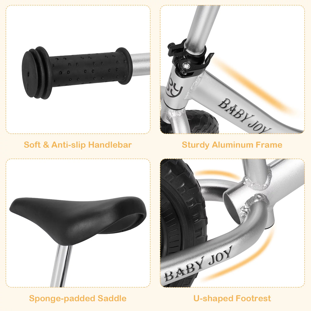 Aluminum Adjustable No Pedal Balance Bike D7361