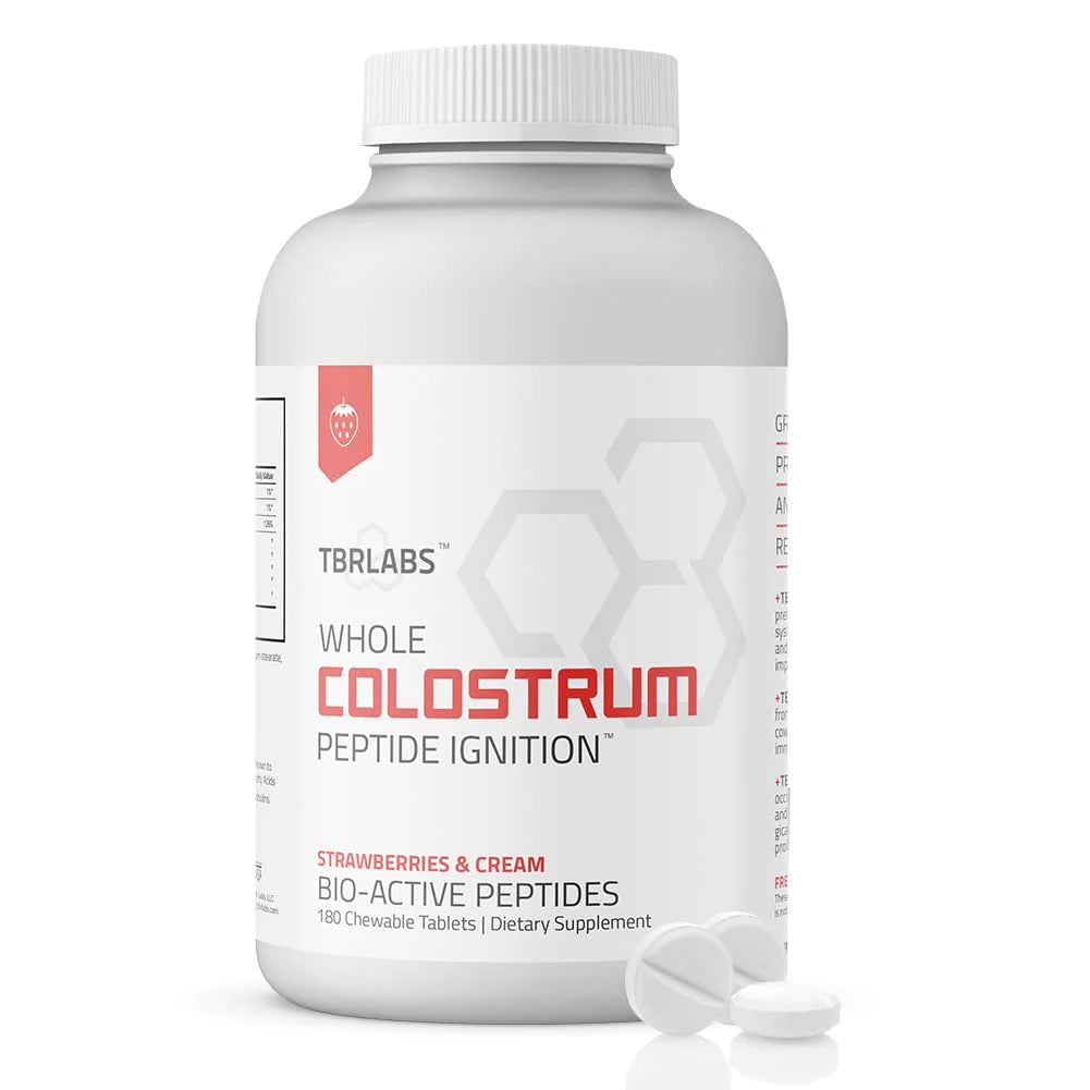 Bovine Colostrum Chewable Tablets with Immunoglobulins and Lactoferrin 180 Tablets T58278