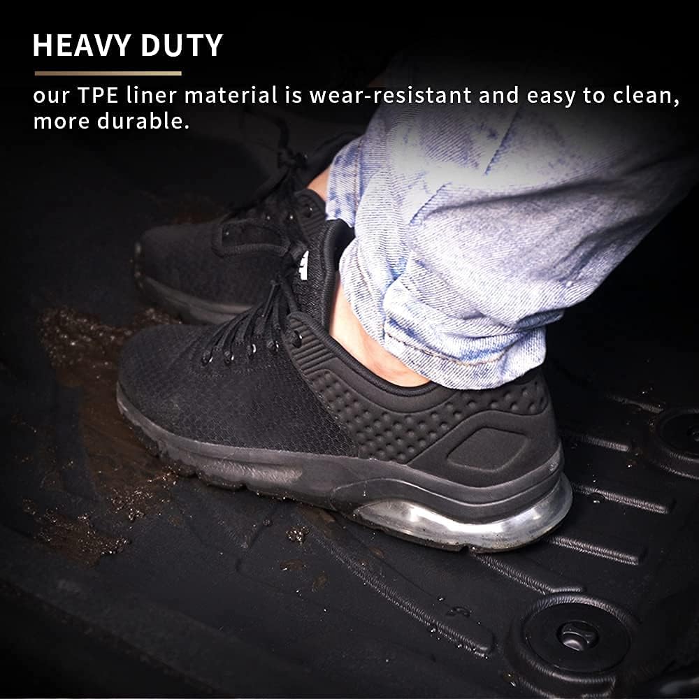 Black TPE All Weather Car Floor Mats Full Set L597