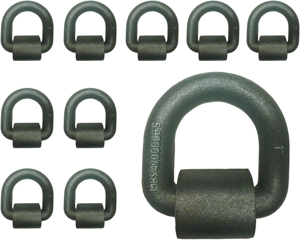 10-Pack Forged Steel Weld-On D Rings E63112