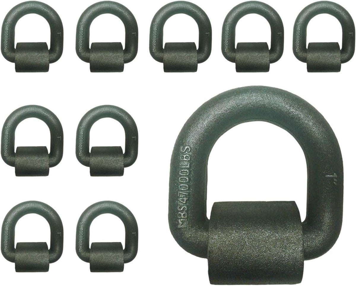 10-Pack Forged Steel Weld-On D Rings E63112