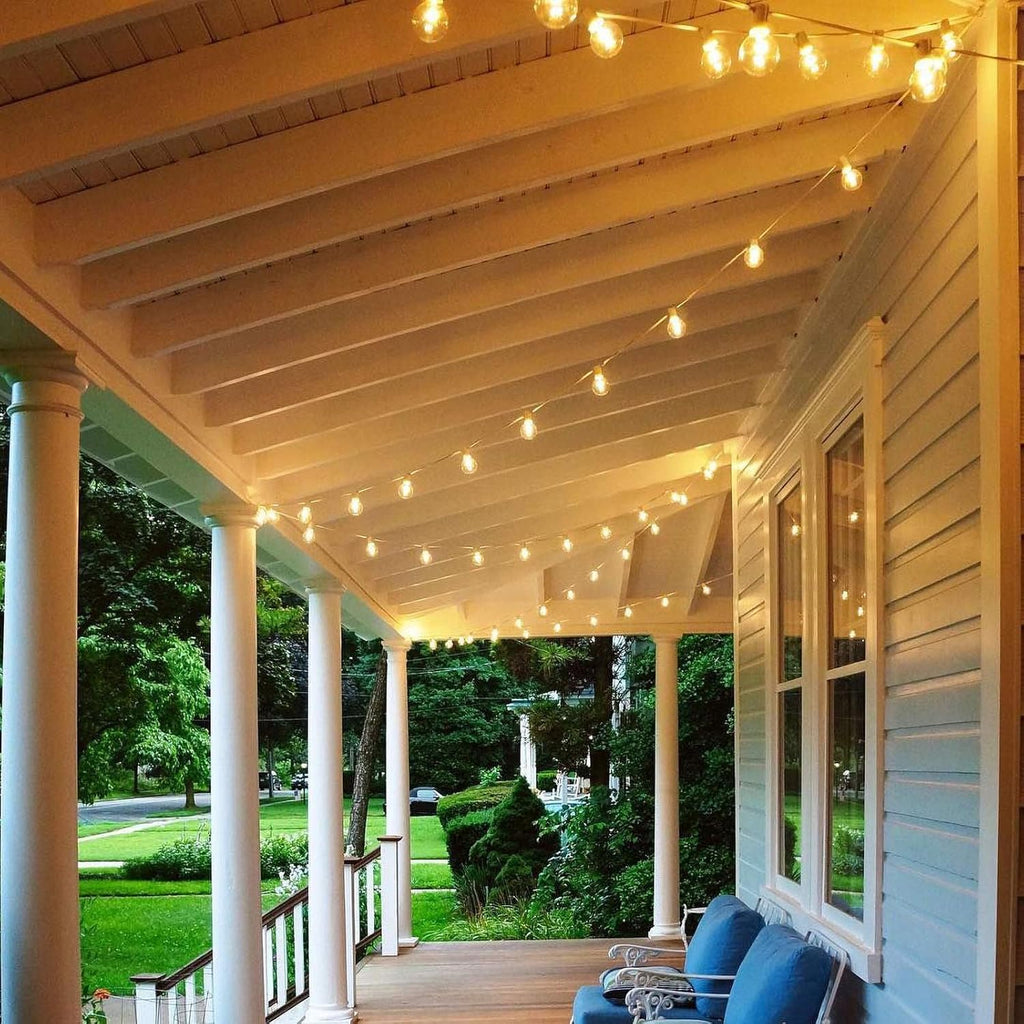 100ft 62 Dimmable G40 LED Clear Bulbs Waterproof Globe String Lights H8738
