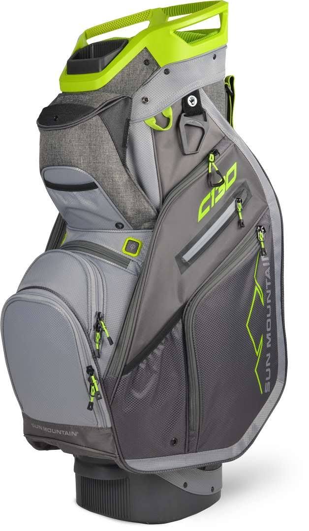 Black Charcoal White Red Cart Bag E409