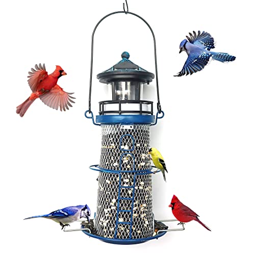 14'' Hanging Mesh Solar Bird Feeder with Rotating Beacon P43638