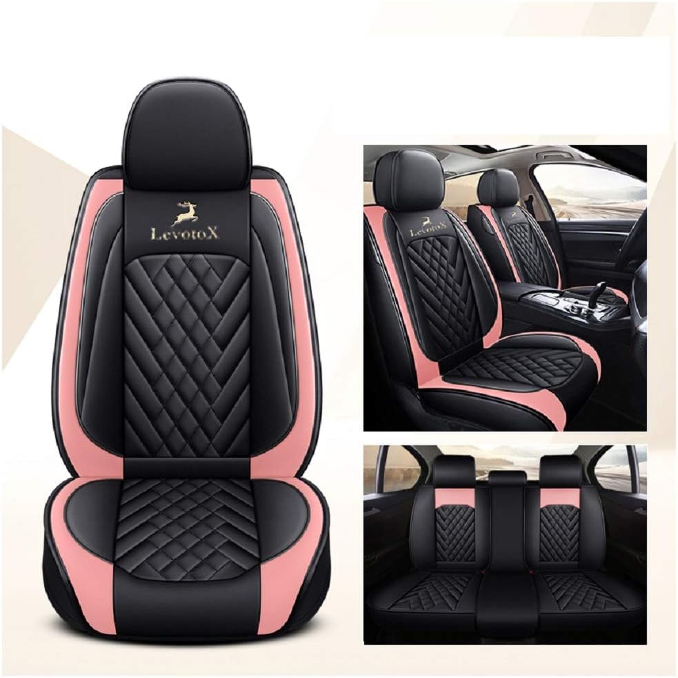 Red 5 Seats Full Set Car Seat Covers C31640