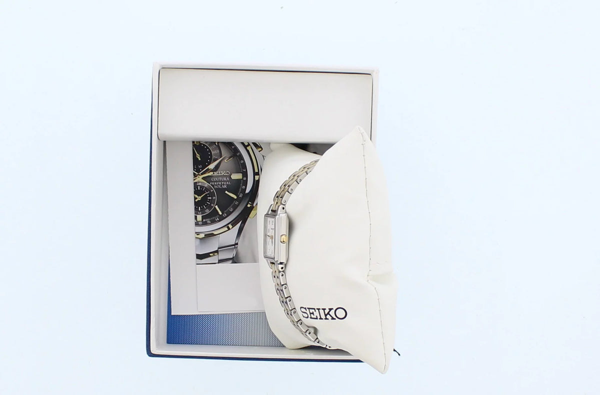 Women's Stainless Steel & Gold-Tone Watch with White Dial M163273