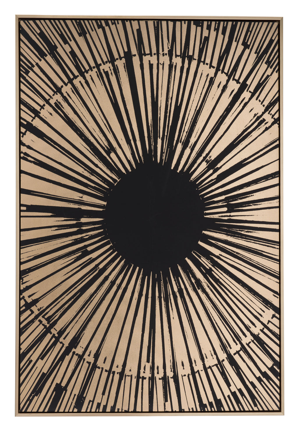Canvas Black Gold Sunburst F5745