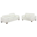 White Faux Leather 2-Piece Sofa Set N56178