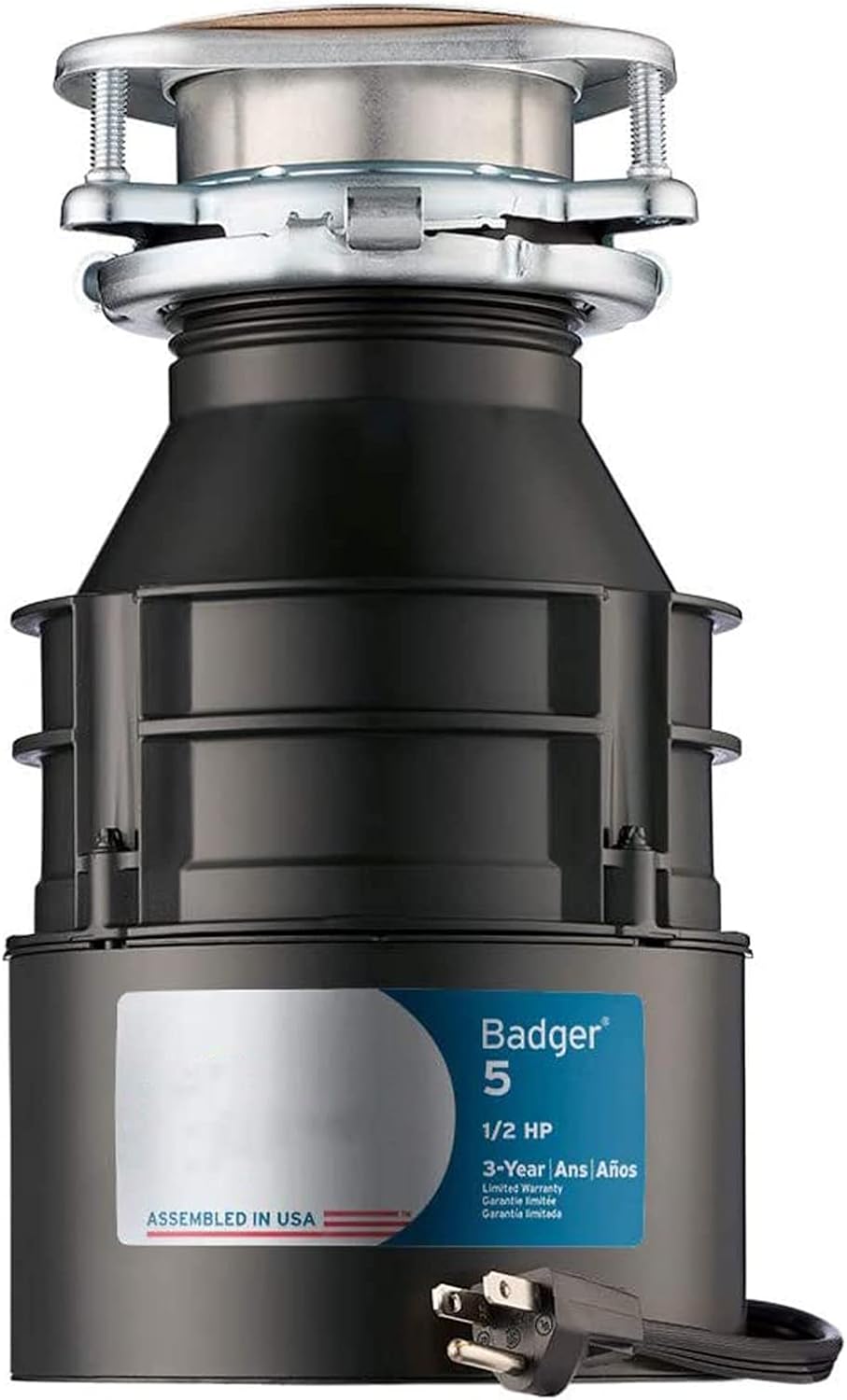 Black 1/2 HP Continuous Feed Garbage Disposal W785330