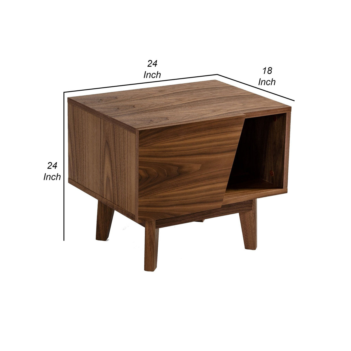 Walnut 1 Drawer Nightstand H4229