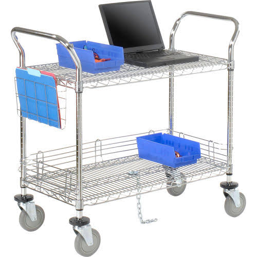 2 Shelf Chrome Utility Cart R919