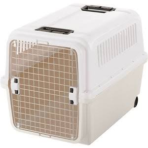 White and Beige Pet Carrier J377