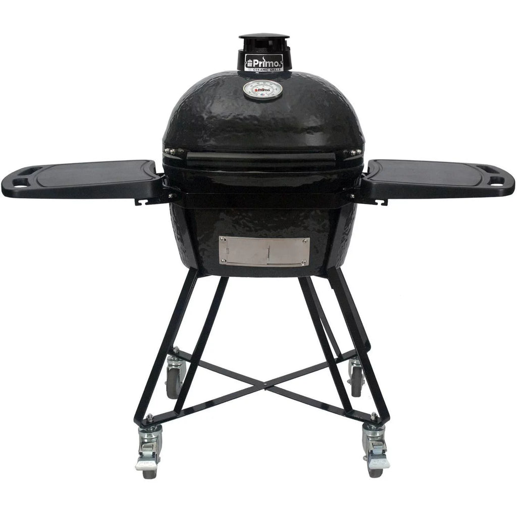 Ceramic Kamado Grill with Side Shelves and Stainless Steel Grates B324