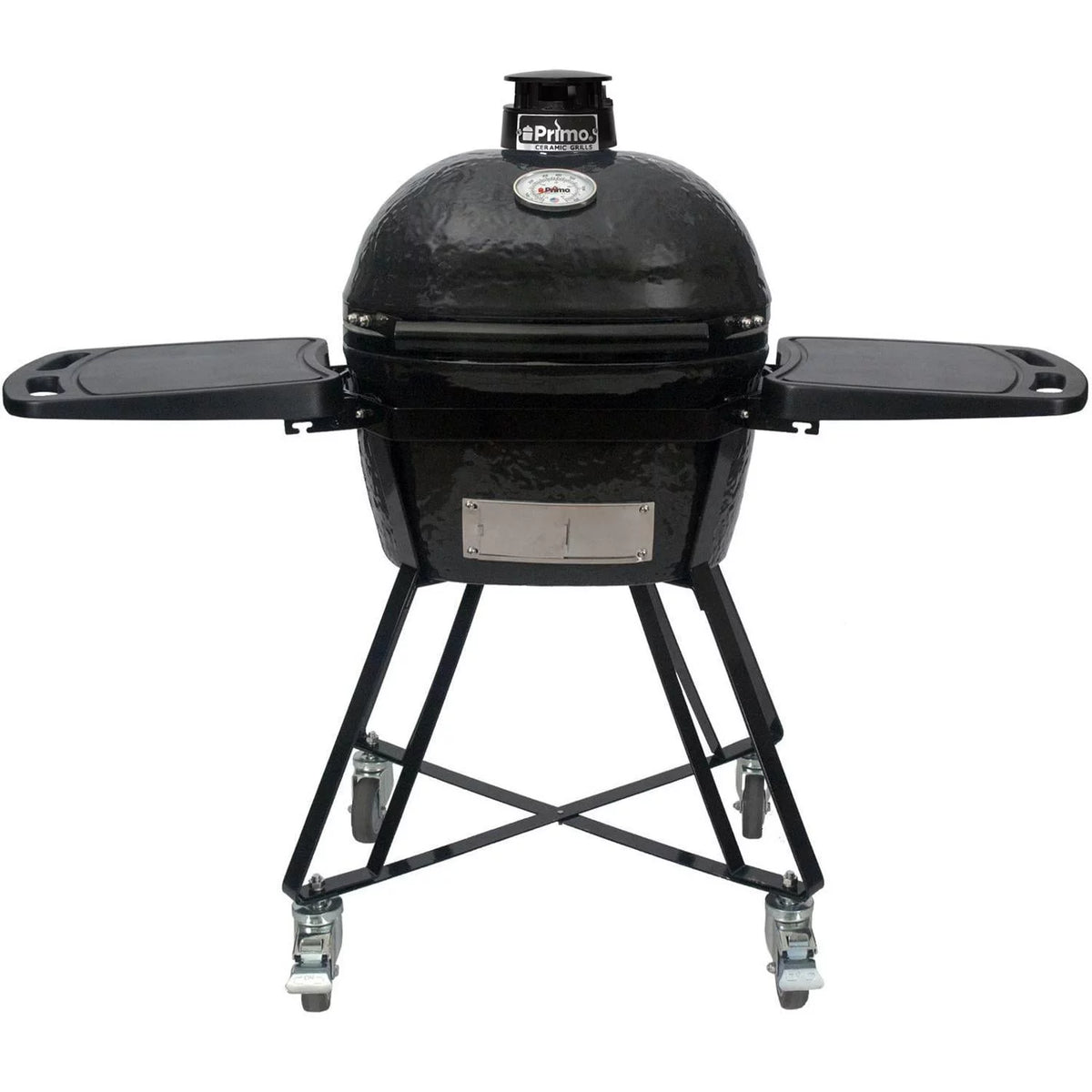 Ceramic Kamado Grill with Side Shelves and Stainless Steel Grates B324