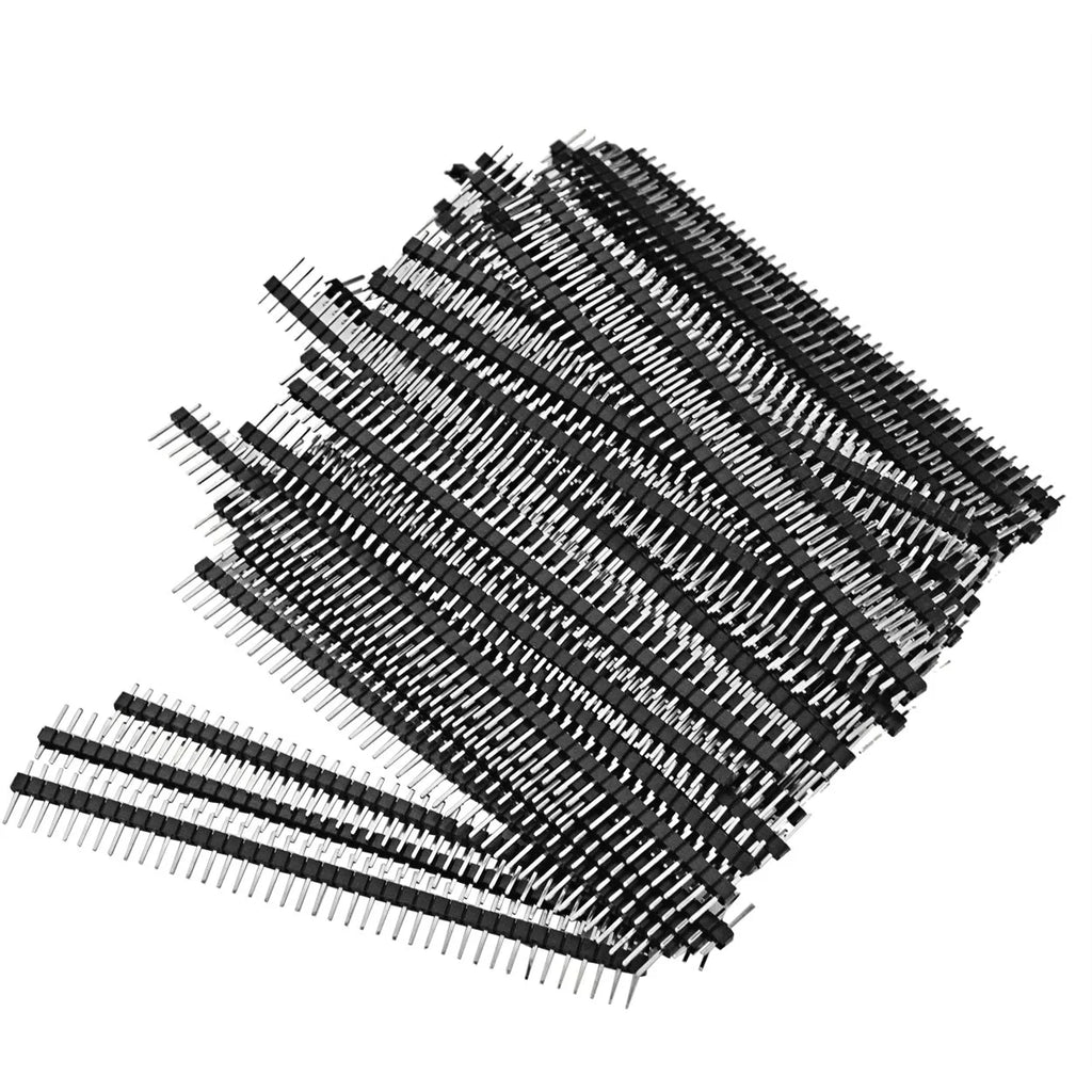 100pcs Male Header Pins Single Row 40 Pin 0.1 Inch 2.54mm Connector Q99398