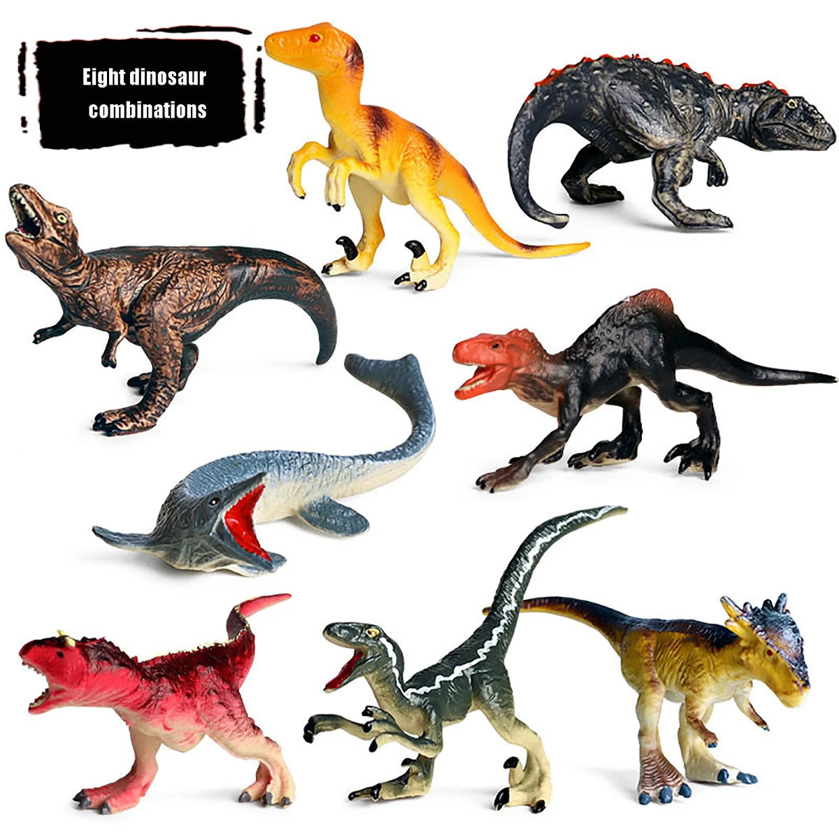 8PCS Simulation Dinosaur Toy O337308