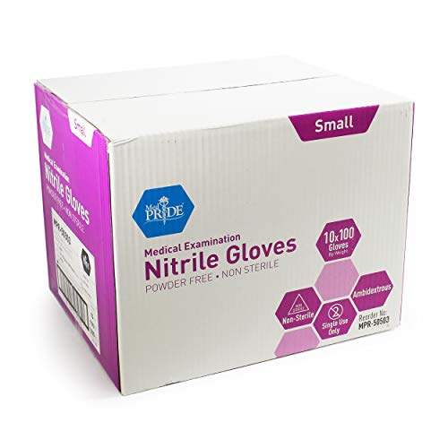 Powder-Free Nitrile Exam Gloves, Iris Blue, Medium, Box/100 G3574