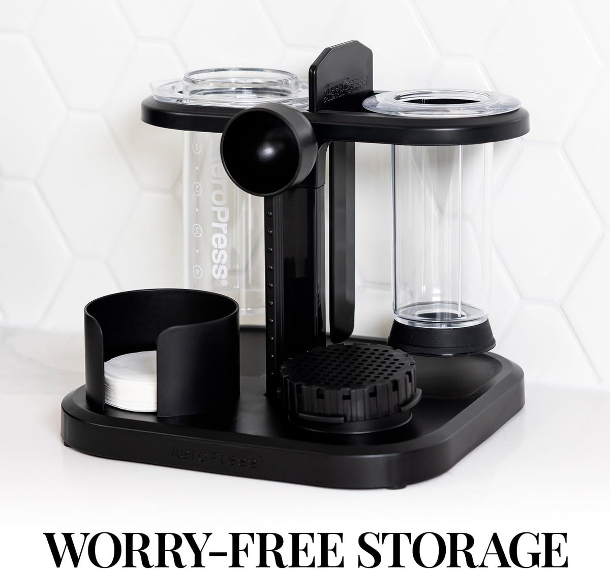 Black Compact AeroPress Organizer Stand I813