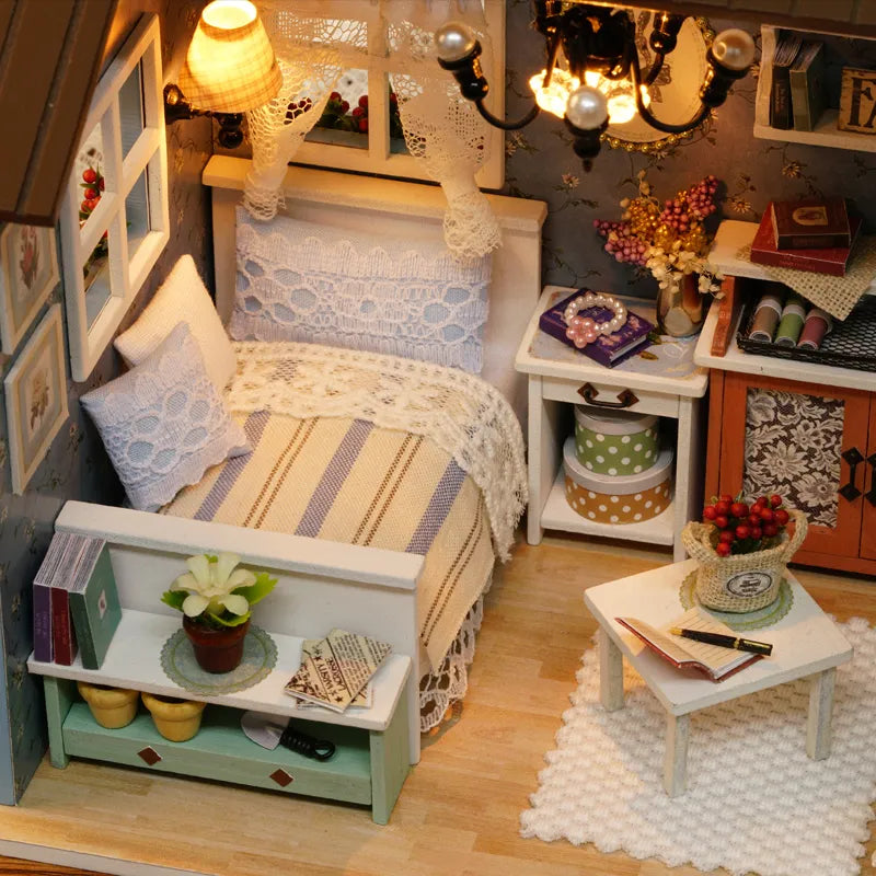 Doll House DIY Miniature Dollhouse Toy Furnitures U883