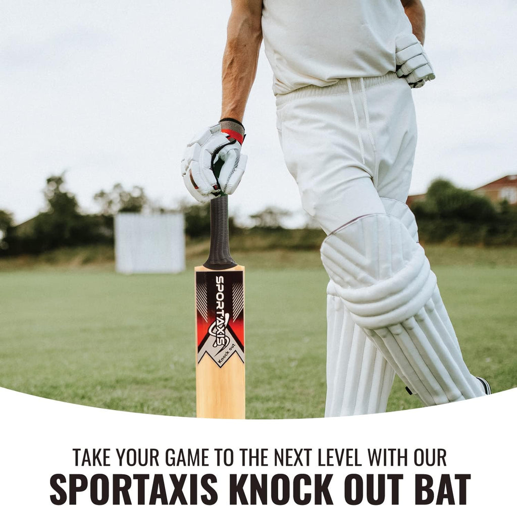 Wooden Kashmir Willow Cricket Bat with Foam-Padded Bag W1348