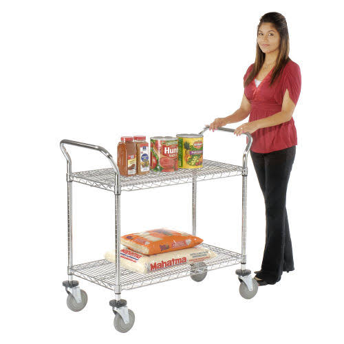 2 Shelf Chrome Utility Cart R919