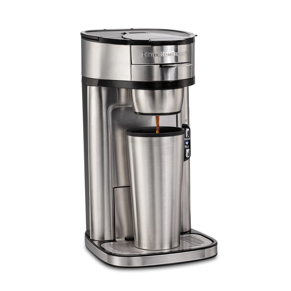 Single-Serve Coffee Maker, 14 oz., Stainless Steel A235