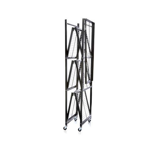Large 4-Tier Heavy-Duty Rack with Casters Red U7262