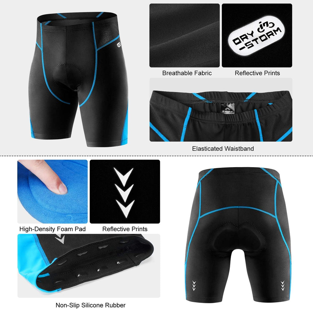 3D Padded Blue Cycling Shorts K61838