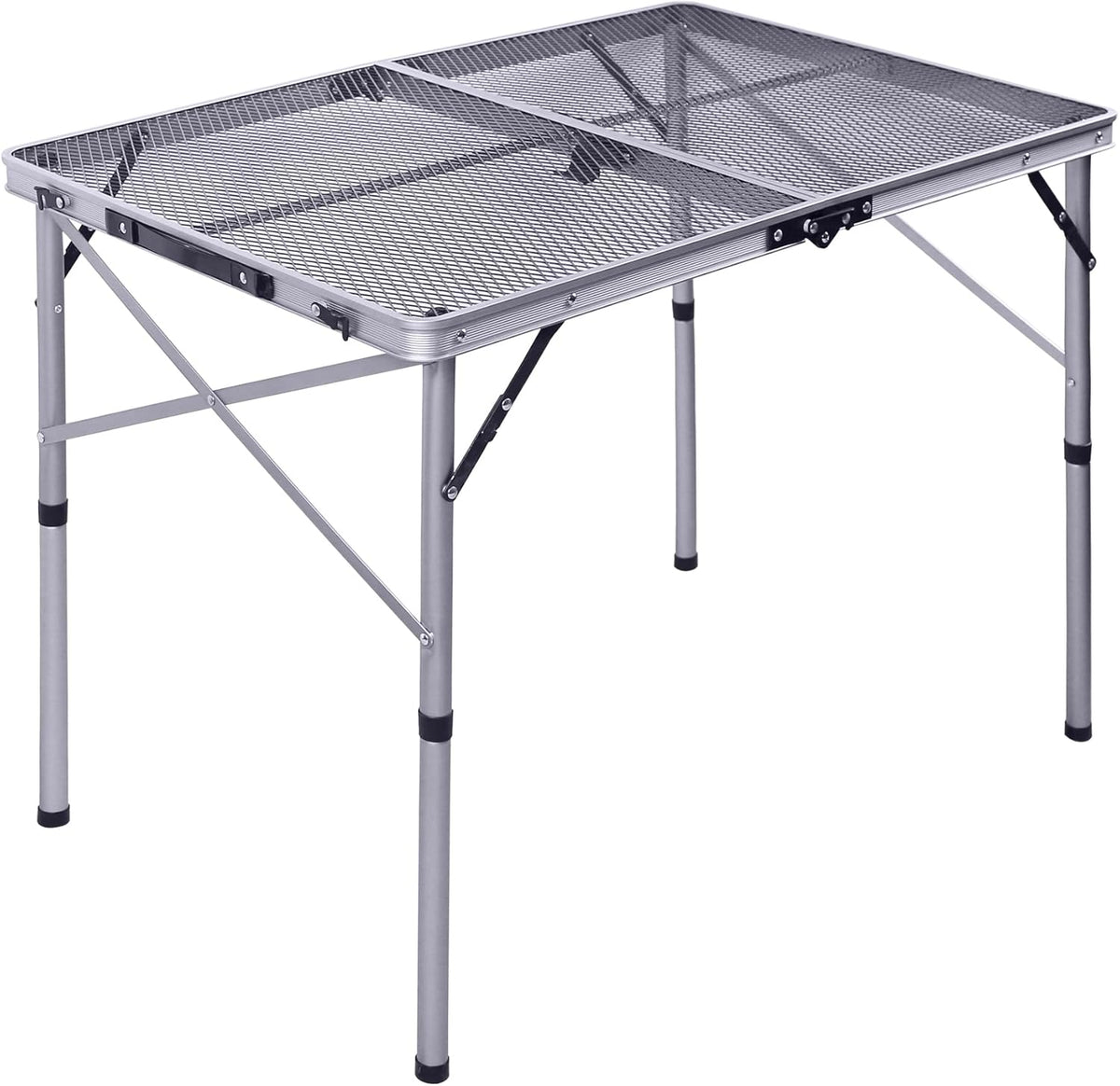 Silver Aluminum Portable Folding Grill Table P808597