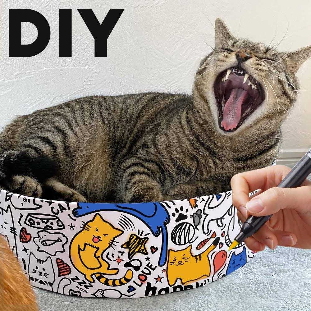 2in1 Oval Cardboard Cat Scratcher Bed L675109