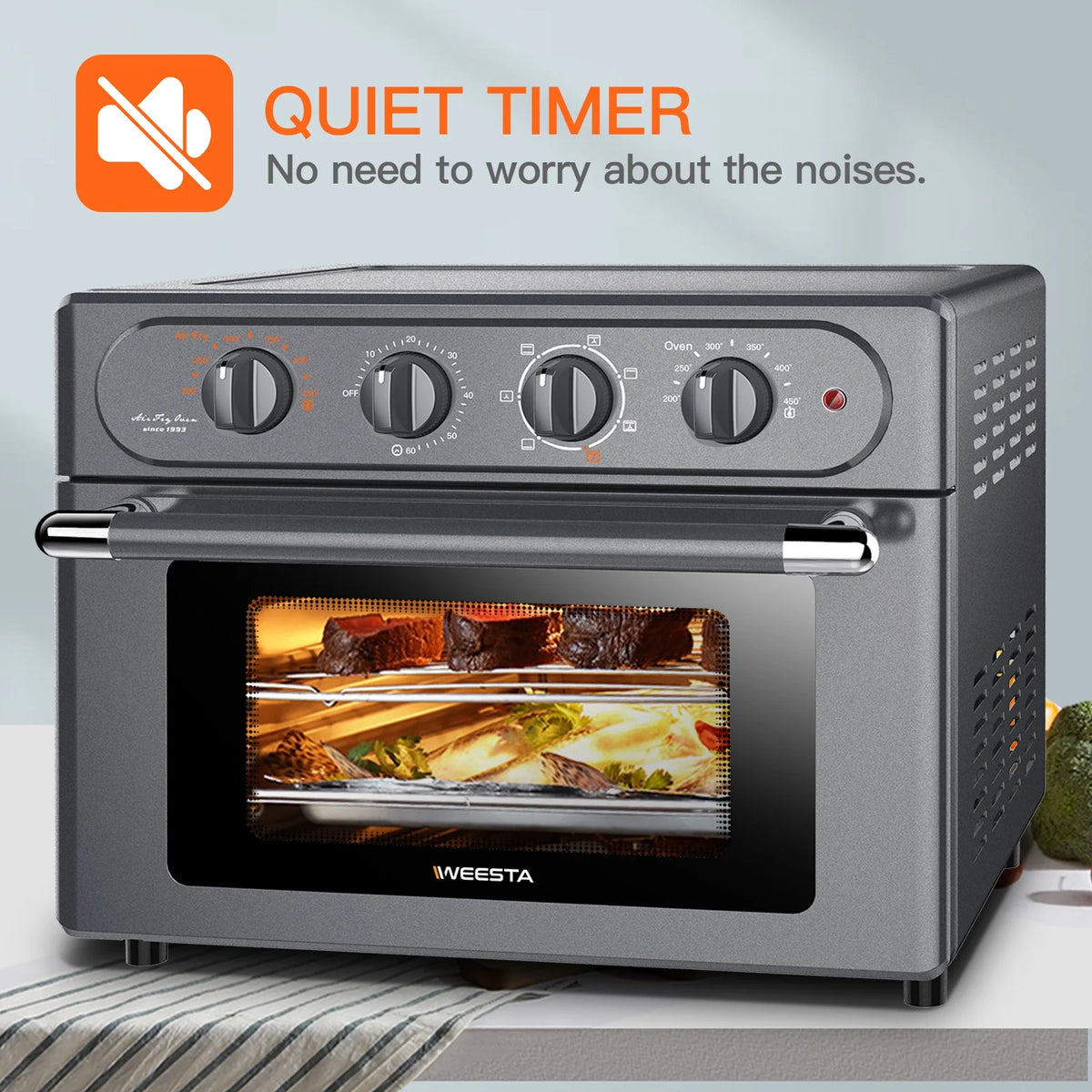 7-in-1 Convection Air Fryer Toaster Oven Countertop, 24QT U99339
